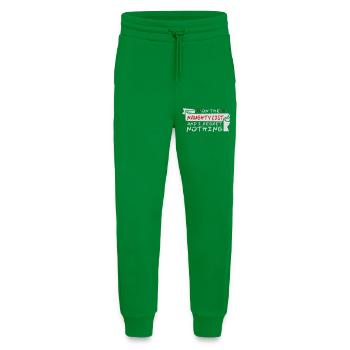 Sur la liste des vilains et ne regrette rien XMas Spruch - Pantalon de jogging bio décontracté fabriqué en UE - City Green - Devant