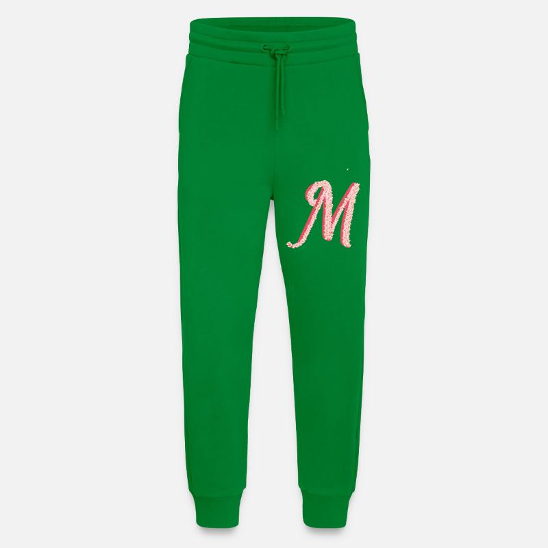 Initial M aus rosa Blüten - Jogginghose - made by SPREAD - City Green