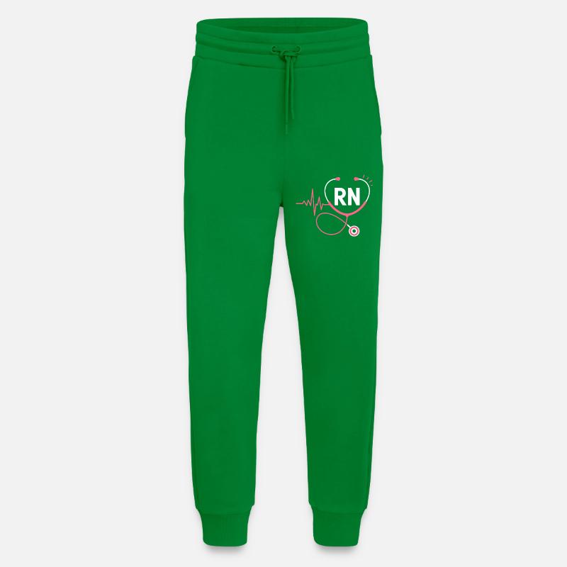 RN Herzschlag Stethoskop - Jogginghose - made by SPREAD - City Green