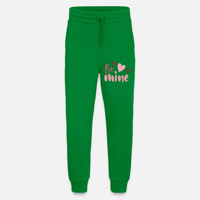 Be Mine Heart Script - Jogging Pants - made by SPREAD  - City Green