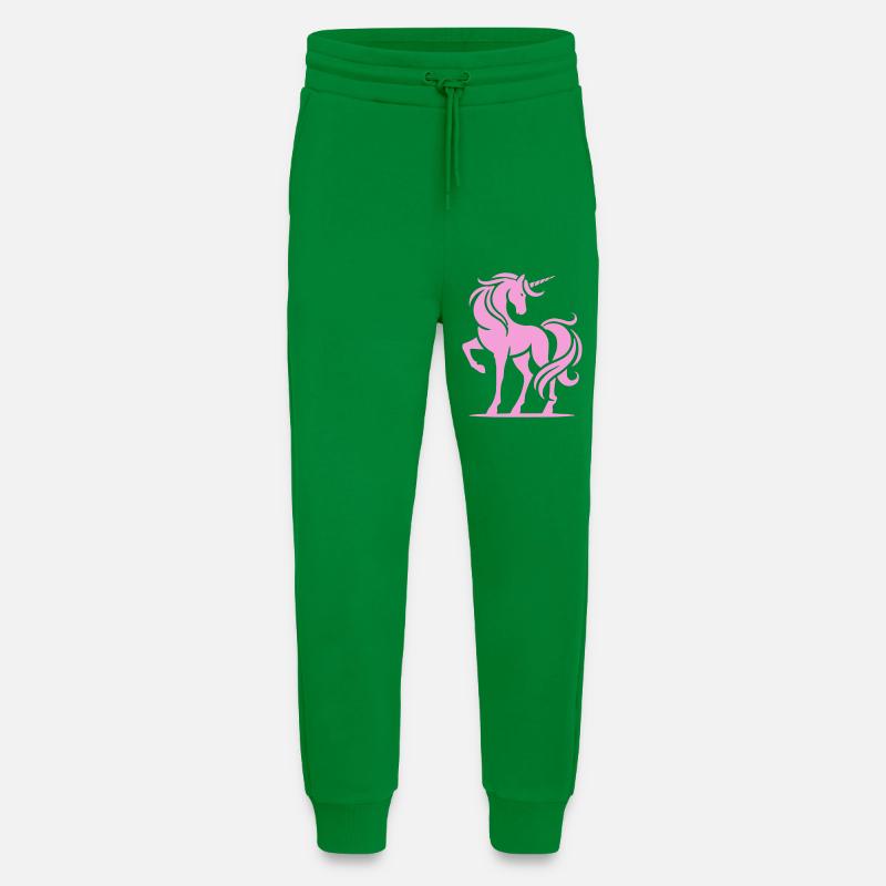 Rosa Einhorn-Silhouette - Jogginghose - made by SPREAD - City Green