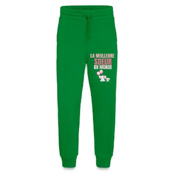 La Meilleure Sœur du Monde Rose - Pantalon de jogging bio décontracté fabriqué en UE - City Green - Devant
