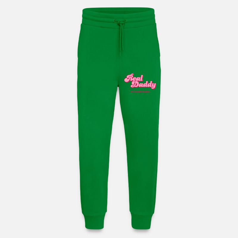 Real Daddy Pink Script Print - Jogging Pants - made by SPREAD  - City Green