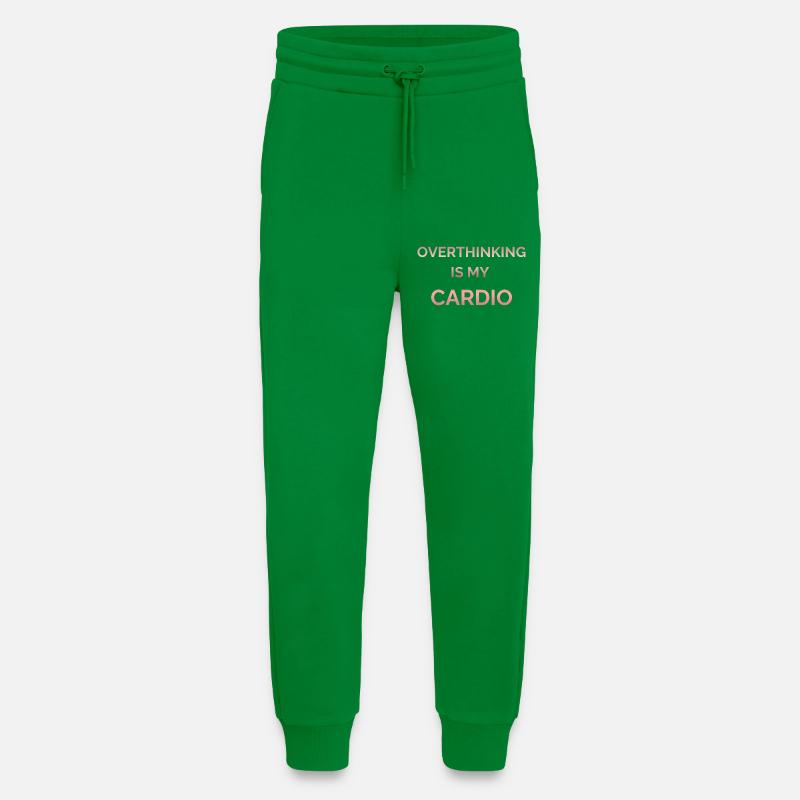 Overthinking Is My Cardio Gradient Text - Jogging Pants - made by SPREAD  - City Green
