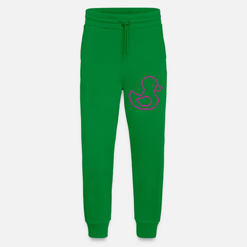 Pixel Duck Pink Pattern - Jogging Pants - made by SPREAD  - City Green