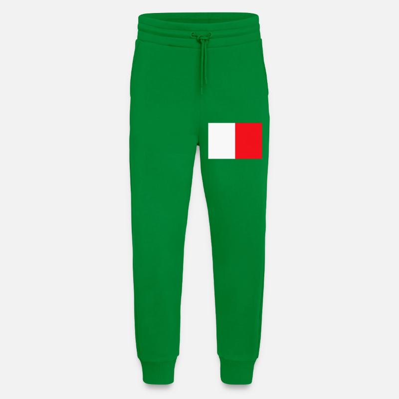 Rot-Weiß Farbfeld Block - Jogging Pants - made by SPREAD  - City Green