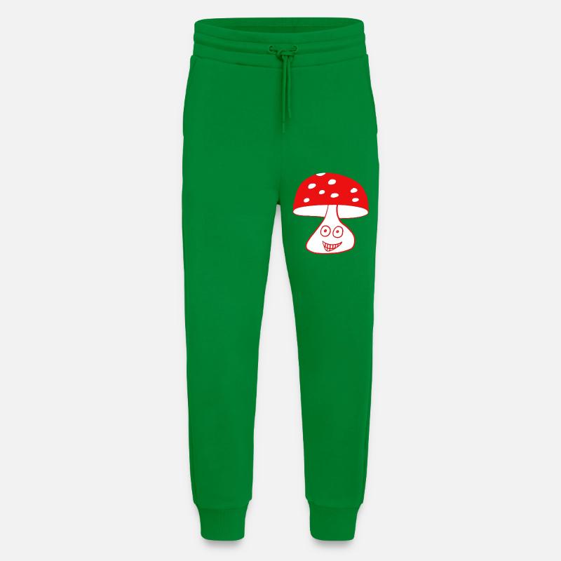 Champignon joyeux avec visage - Pantalon de jogging bio décontracté fabriqué en UE - City Green