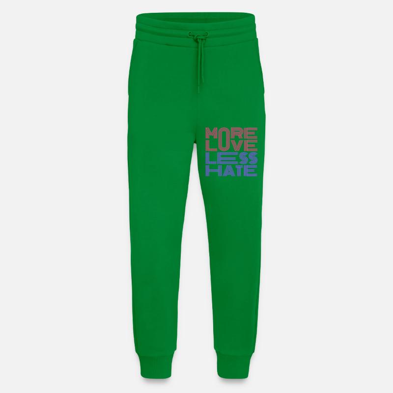 More Love Less Hate - Jogging Pants - made by SPREAD  - City Green