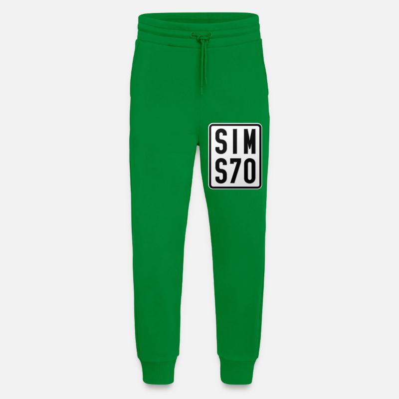 Simson S70 Moped License Plate - Jogging Pants - made by SPREAD  - City Green