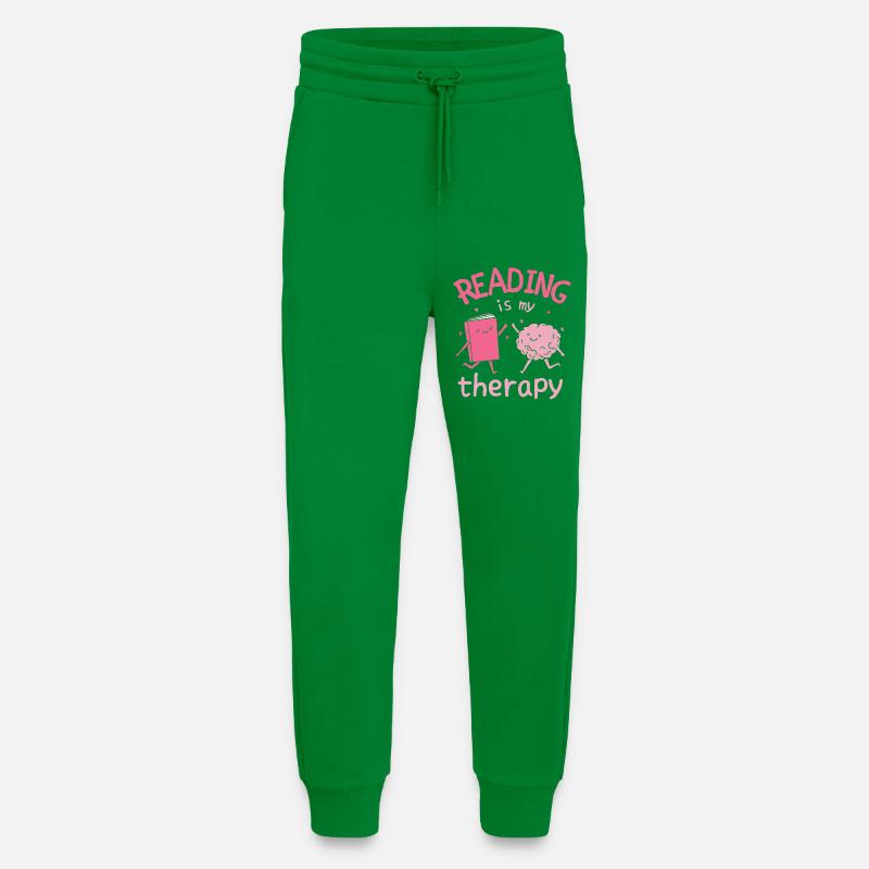 Reading is my Therapy - Jogging Pants - made by SPREAD  - City Green
