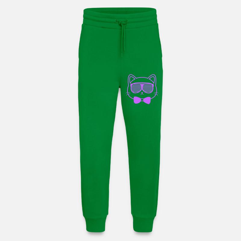 Katze mit Sonnenbrille - Jogginghose - made by SPREAD - City Green