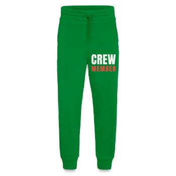 Crew Member Red Accent Two-Tone Team Staff Event - Jogging Pants - made by SPREAD  - City Green - Front