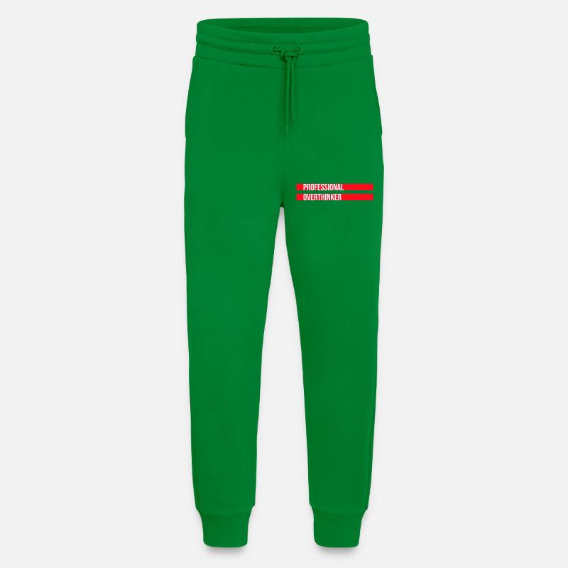 Professional Overthinker Funny Brooding Anxiety Logo - Jogging Pants - made by SPREAD  - City Green