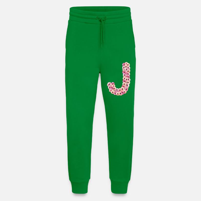Monogramm J aus Blüten - Jogginghose - made by SPREAD - City Green