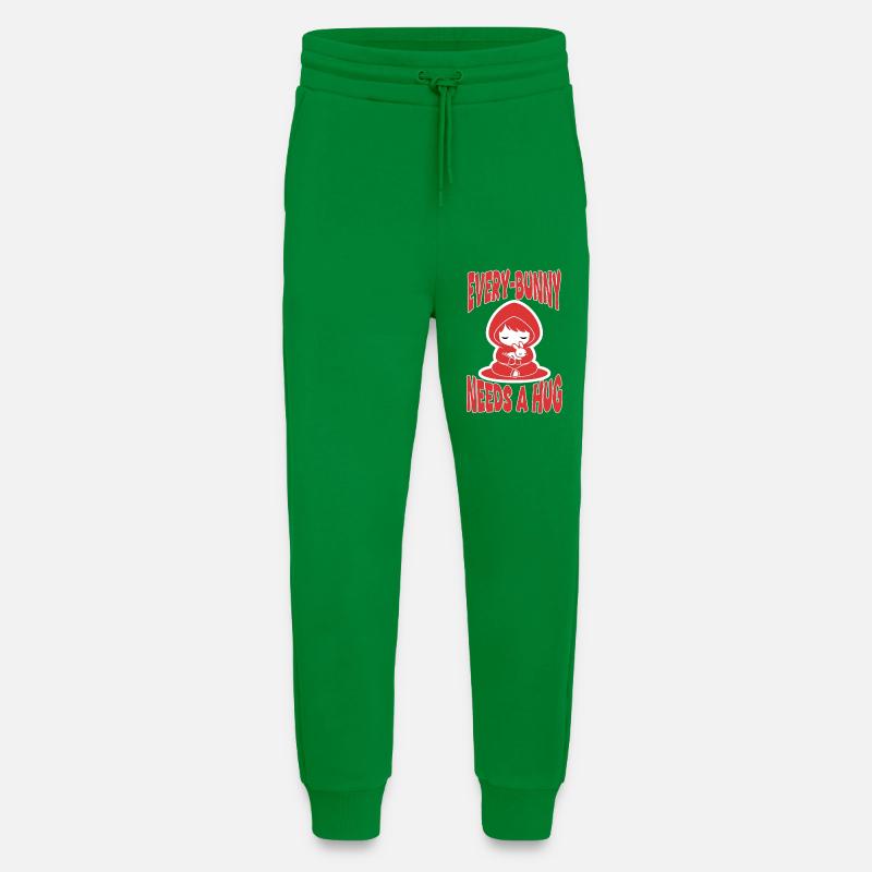 Rabbit Hug Every-Bunny Manga Cute - Jogging Pants - made by SPREAD  - City Green