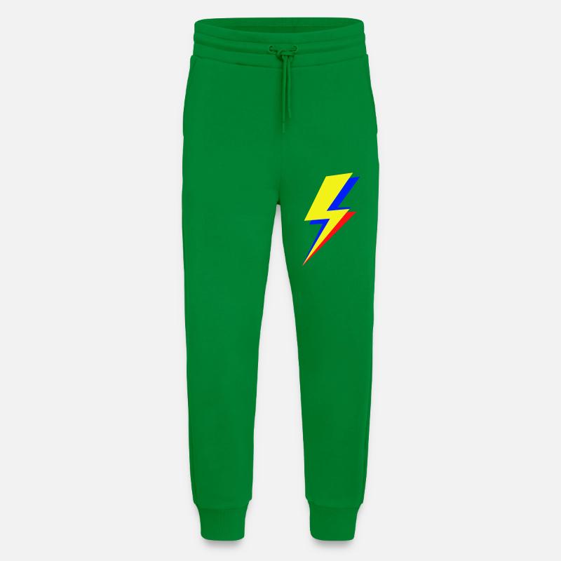 Geometrischer mehrfarbiger Blitz - Jogginghose - made by SPREAD - City Green