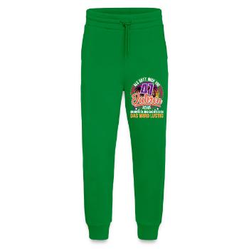 47. Geburtstag Als Gott Mich Schuf Vor - Jogginghose - made by SPREAD - City Green - Vorne