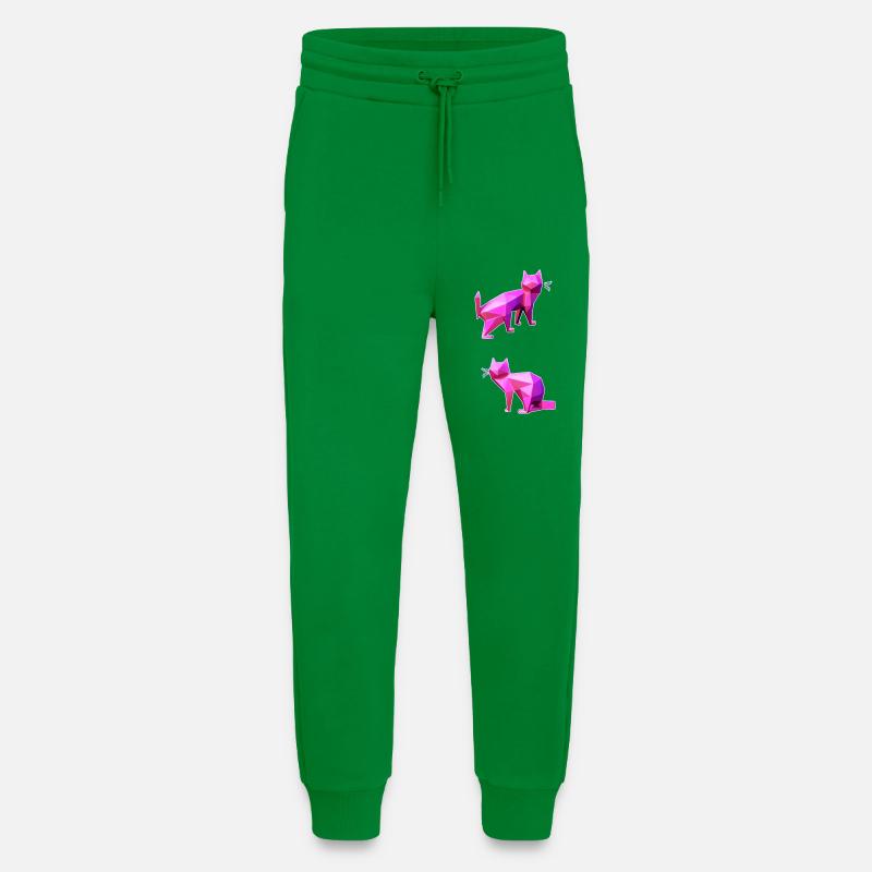 Pink Poly Katzen Duo - Jogginghose - made by SPREAD - City Green