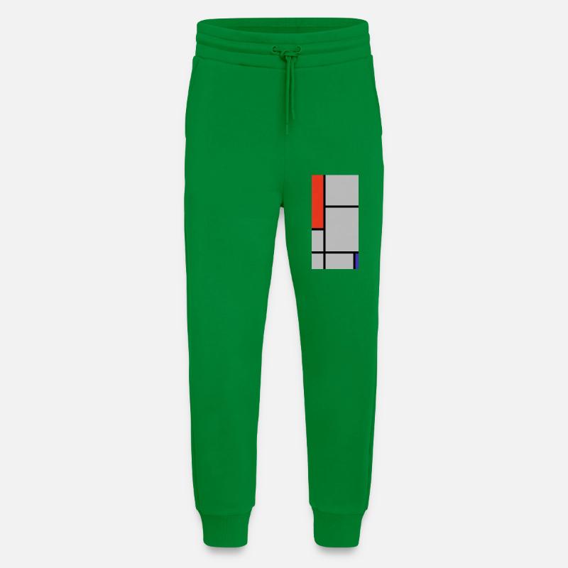 Abstract Geometric Blocks - Jogging Pants - made by SPREAD  - City Green