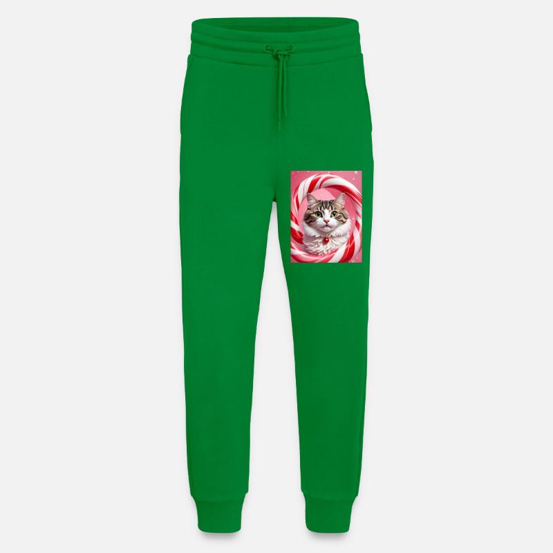 Christmas Cat in Candy Ring Design - Jogging Pants - made by SPREAD  - City Green