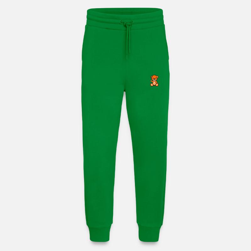 Pixel Bär Orange - Jogginghose - made by SPREAD - City Green