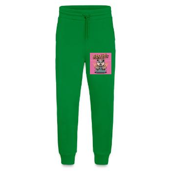 Teddy Bear Gierczak Thème rétro drôle - Pantalon de jogging bio décontracté fabriqué en UE - City Green - Devant