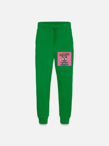 Teddy Bear Gierczak Funny Retro Theme - Jogging Pants - made by SPREAD - City Green