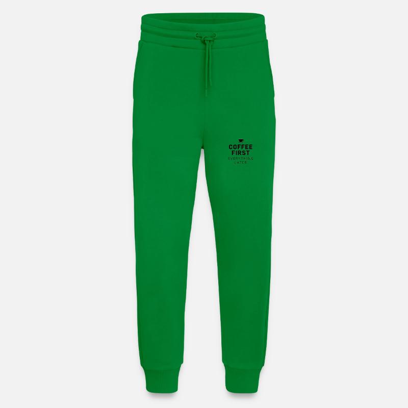 Coffee First, Everything Later – Lustig Kaffee - Jogging Pants - made by SPREAD  - City Green