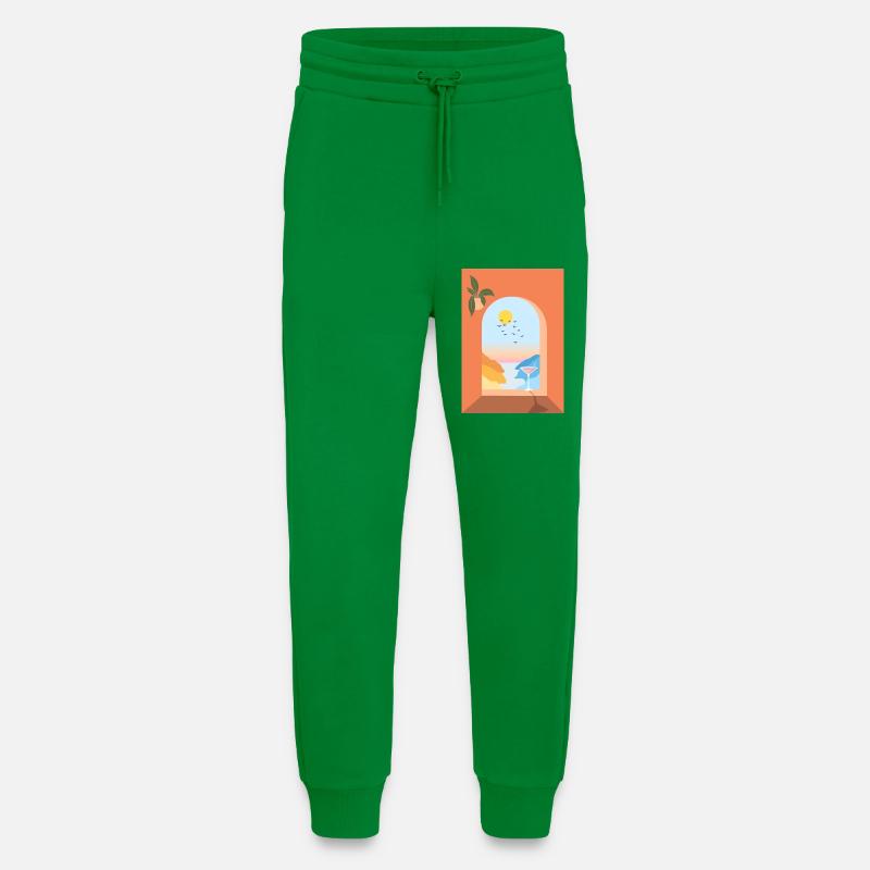 View from the window on holiday - Jogging Pants - made by SPREAD  - City Green