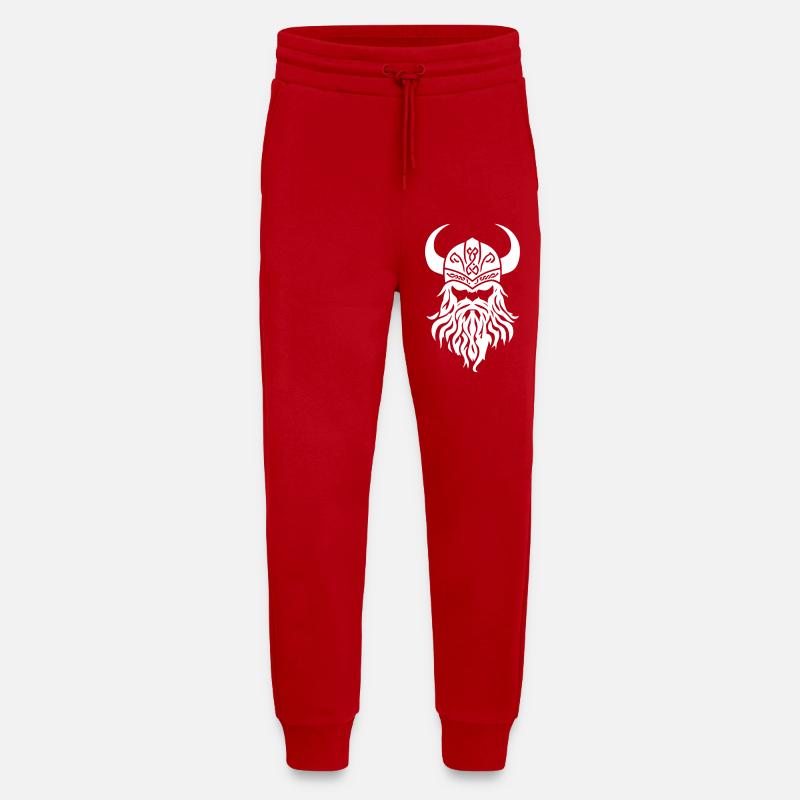 Viking Head Icon - Jogging Pants - made by SPREAD - red