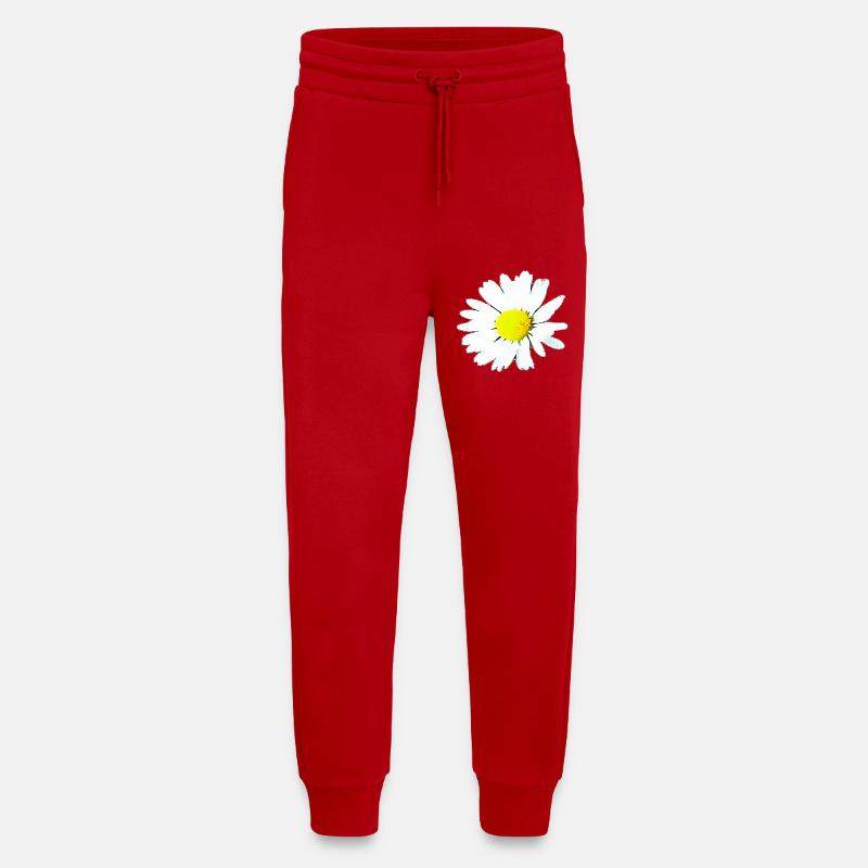 Blume - Gänseblümchen - Jogginghose - made by SPREAD - Rot