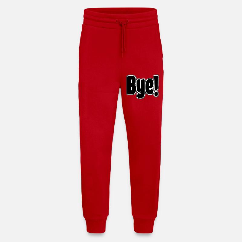 Bye!. Cheerful expression - Jogging Pants - made by SPREAD  - red