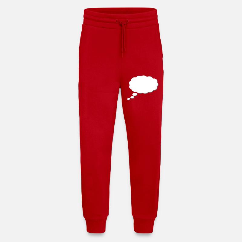 Gedankenwolke, Thinkbubble. So personalisieren Sie - Jogginghose - made by SPREAD - Rot
