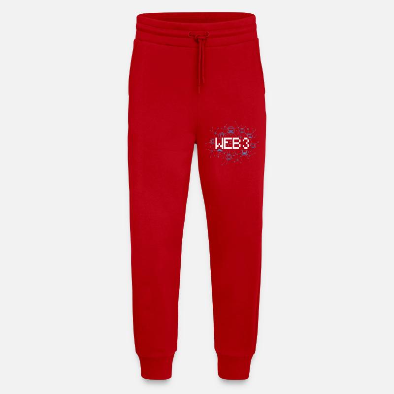 Web3 - Jogging Pants - made by SPREAD  - red