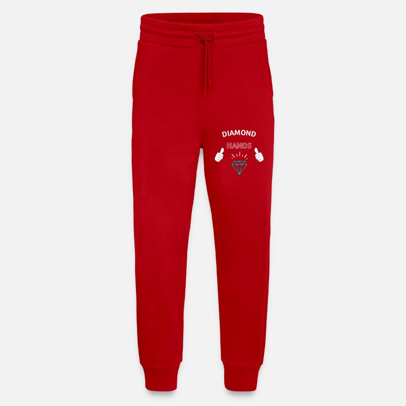 Diamond Hands Krypto - Jogginghose - made by SPREAD - Rot