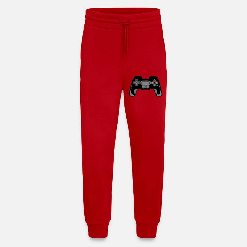 Retro Controller Silhouette - Jogging Pants - made by SPREAD  - red