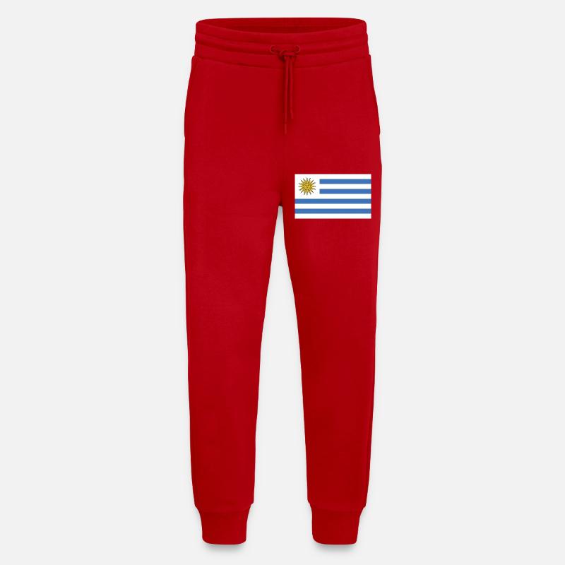 Uruguay National Flagge - Jogginghose - made by SPREAD - Rot