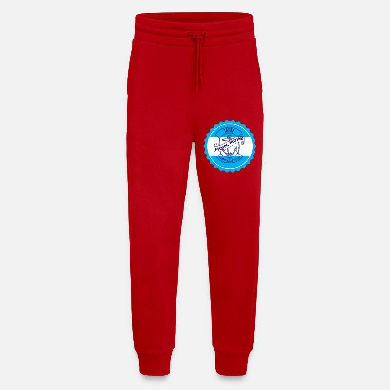Moin, Moin! Seefahrer Emblem - Jogginghose - made by SPREAD - Rot