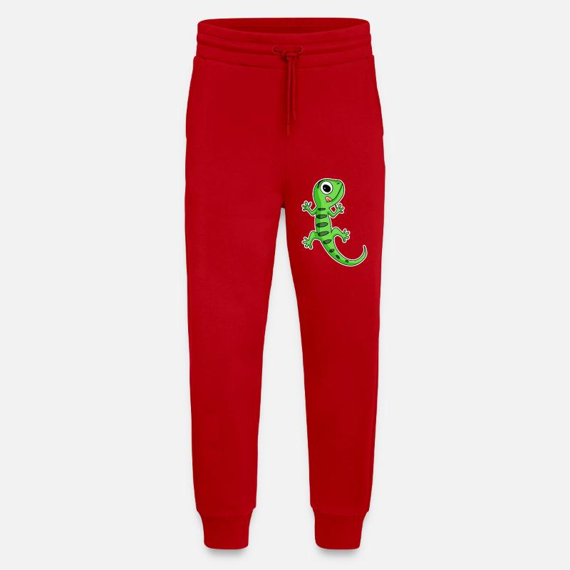 Gecko Eidechse - Jogginghose - made by SPREAD - Rot