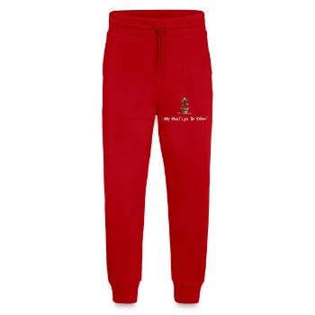 Mon usine pour l’avenir - Pantalon de jogging bio décontracté fabriqué en UE - rouge - Devant