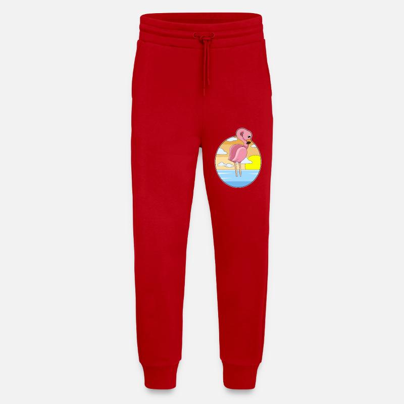 Flamingo Sunset - Jogging Pants - made by SPREAD  - red