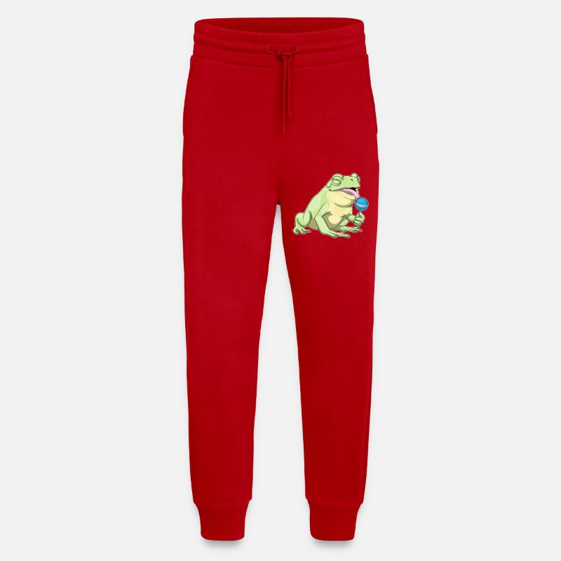 Sucette grenouille - Pantalon de jogging bio décontracté fabriqué en UE - rouge