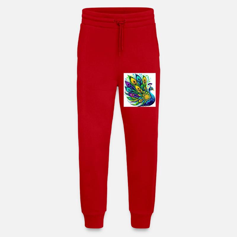 Pfau - Jogginghose - made by SPREAD - Rot