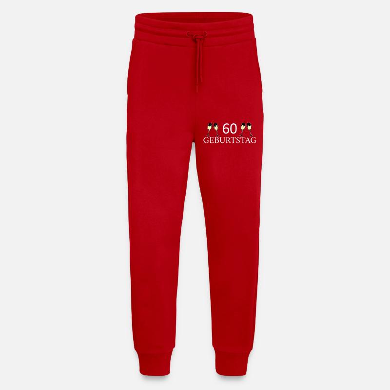 60th birthday 60 years - Jogging Pants - made by SPREAD  - red