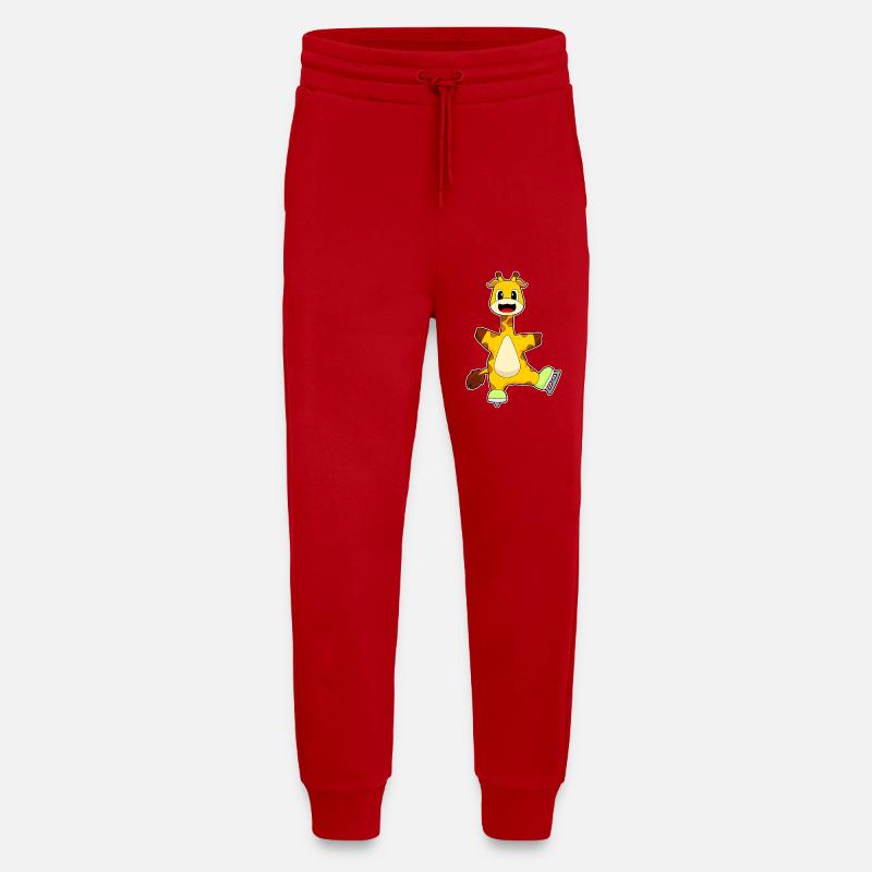 Giraffe Eislaufen Schlittschuhe - Jogging Pants - made by SPREAD  - red