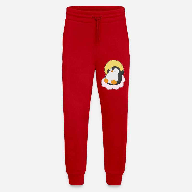 Pinguin Wolken - Jogginghose - made by SPREAD - Rot