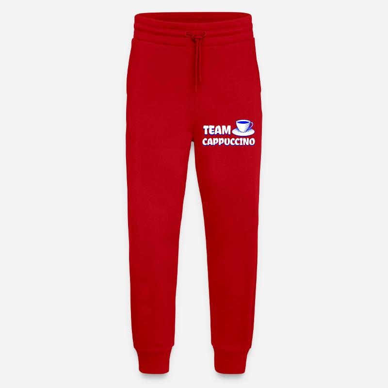 Team Cappuccino - Cooles Kaffe Design - Jogginghose - made by SPREAD - Rot