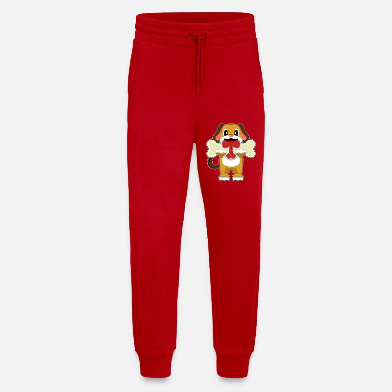 Dog Bones - Jogging Pants - made by SPREAD  - red