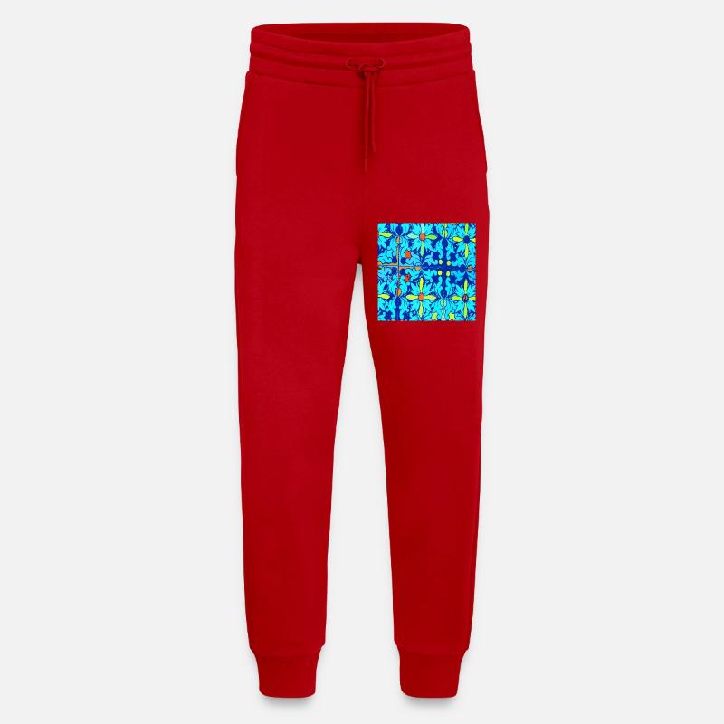Blaue Keramik - Jogginghose - made by SPREAD - Rot