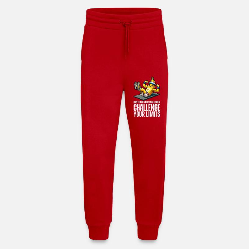 Challenge Your Limits Bodybuilder Abs - Jogging Pants - made by SPREAD  - red